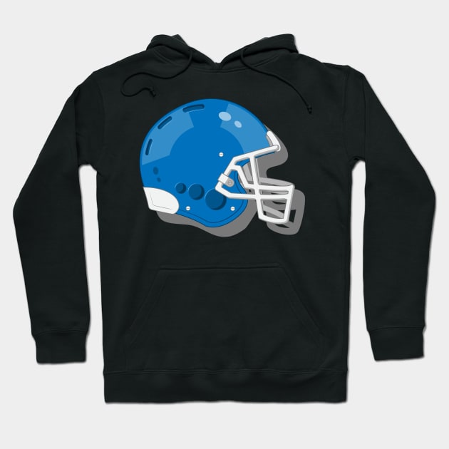 Blue Football Helmet Hoodie by acidmit